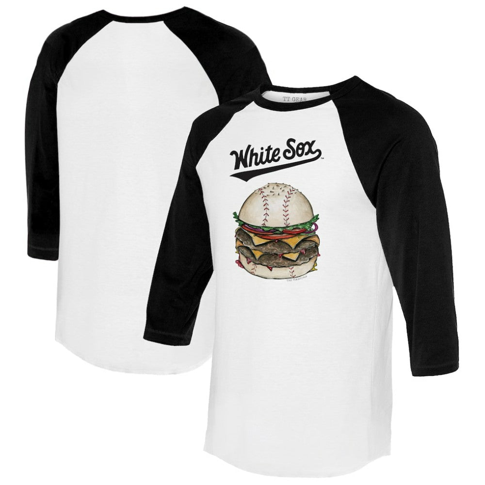 Chicago White Sox Tiny Turnip Women's Burger 3/4-Sleeve Raglan T-Shirt Discount