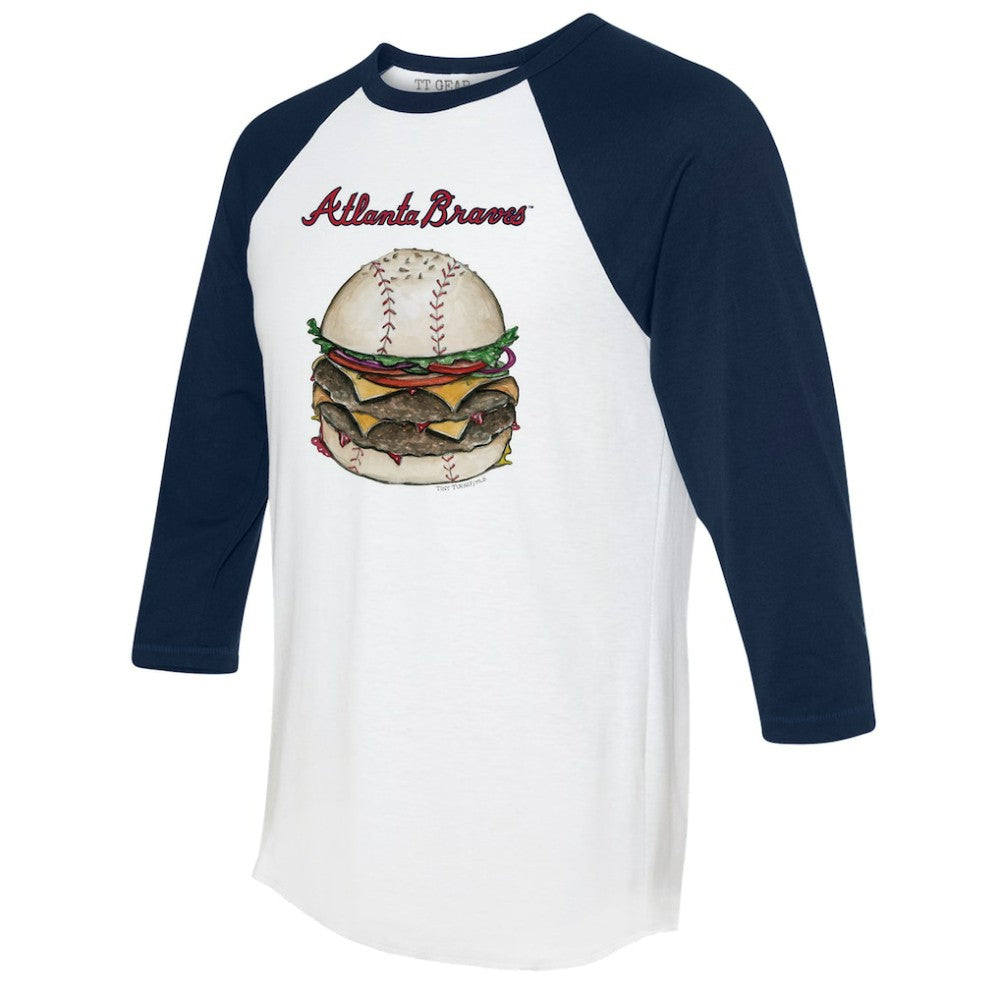 Atlanta Braves Tiny Turnip Women's Burger 3/4-Sleeve Raglan T-Shirt Online