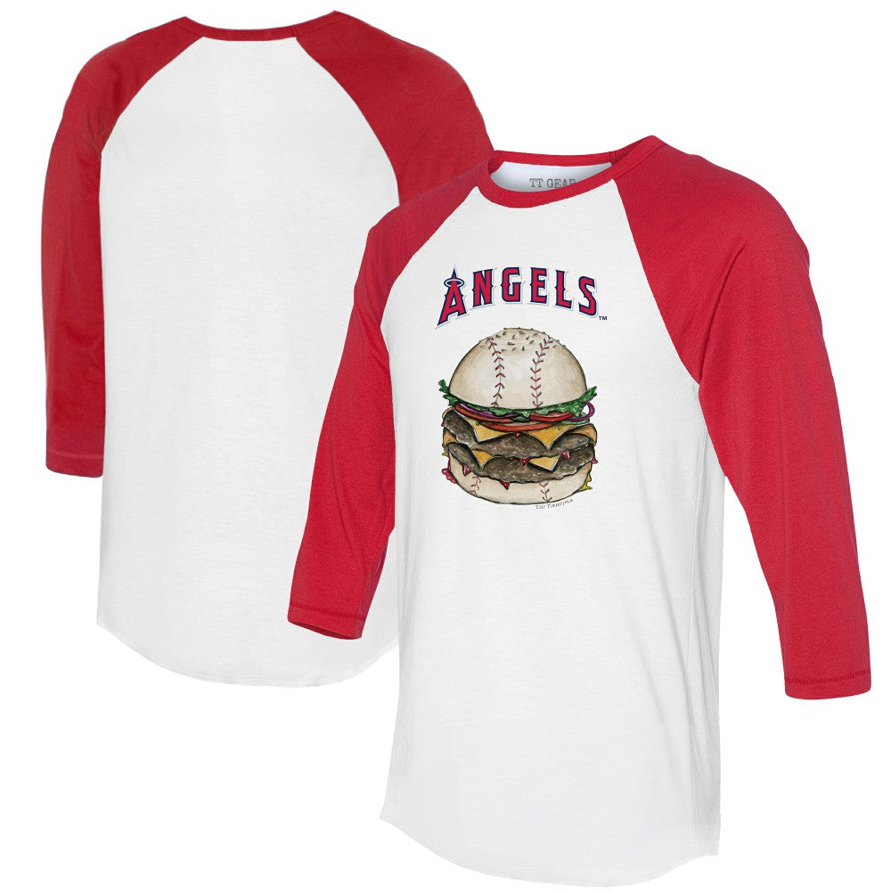 Los Angeles Angels Tiny Turnip Women's Burger 3/4-Sleeve Raglan T-Shirt Sale