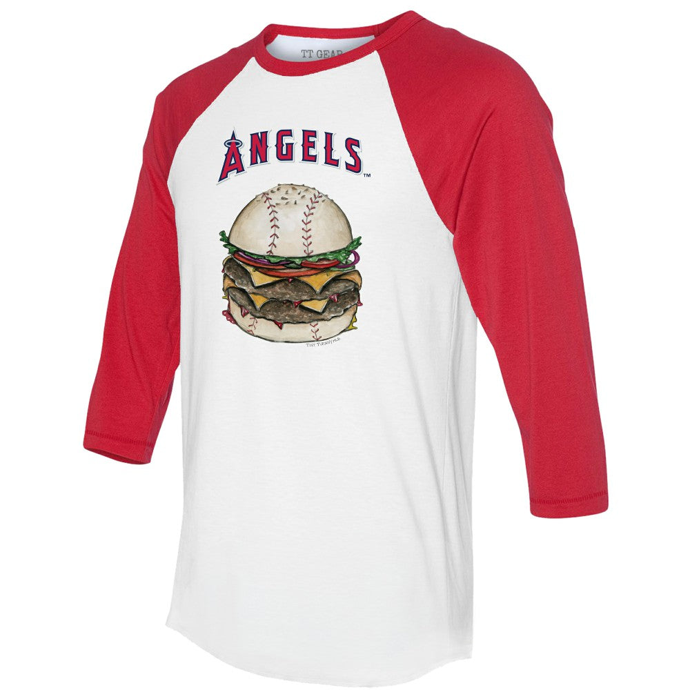 Los Angeles Angels Tiny Turnip Women's Burger 3/4-Sleeve Raglan T-Shirt Sale