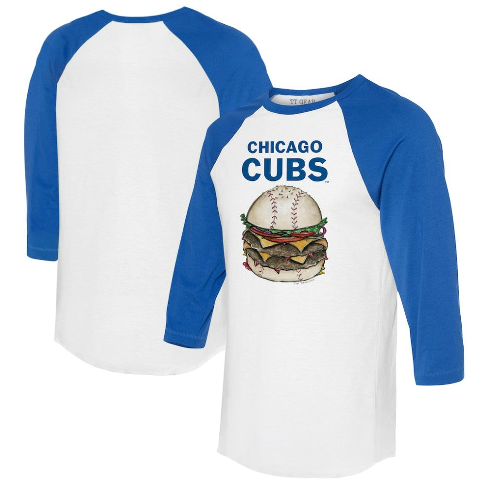 Chicago Cubs Tiny Turnip Women's Burger 3/4-Sleeve Raglan T-Shirt Near Me