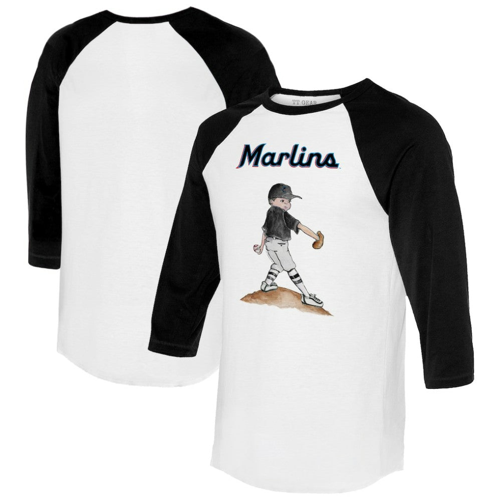 Miami Marlins Tiny Turnip Women's Clemente 3/4-Sleeve Raglan T-Shirt for sale