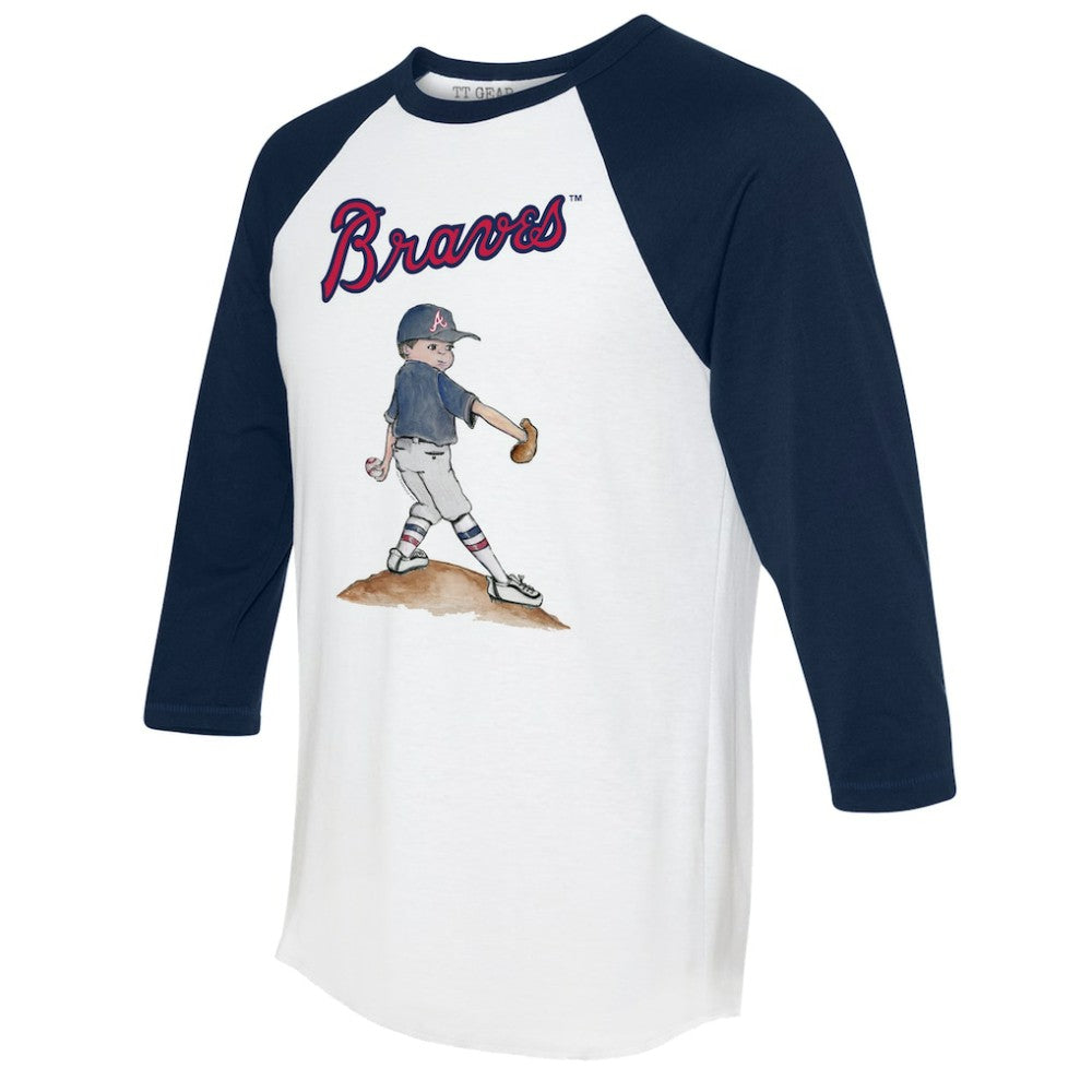 Atlanta Braves Tiny Turnip Women's Clemente 3/4-Sleeve Raglan T-Shirt Sale