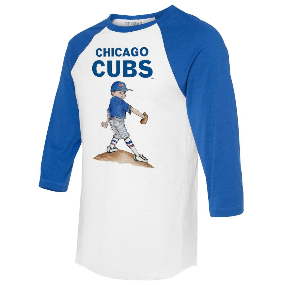 Chicago Cubs Tiny Turnip Women's Clemente 3/4-Sleeve Raglan T-Shirt Outlet