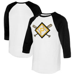Pittsburgh Pirates Tiny Turnip Women's Diamond Cross Bats 3/4-Sleeve Raglan T-Shirt Online