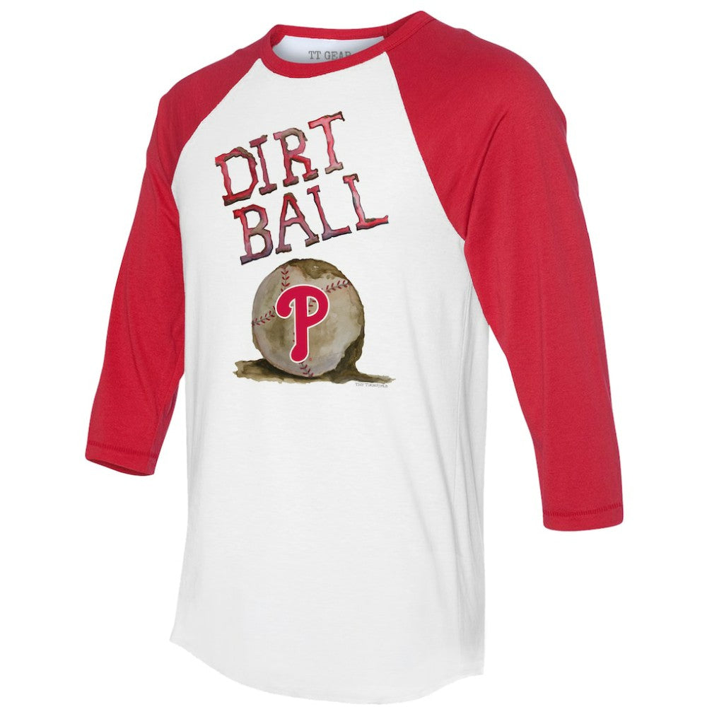 Philadelphia Phillies Tiny Turnip Women's Dirt Ball 3/4-Sleeve Raglan T-Shirt Outlet
