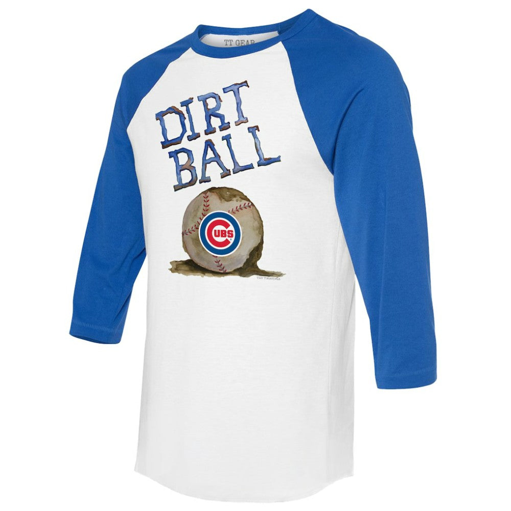 Chicago Cubs Tiny Turnip Women's Dirt Ball 3/4-Sleeve Raglan T-Shirt Outlet