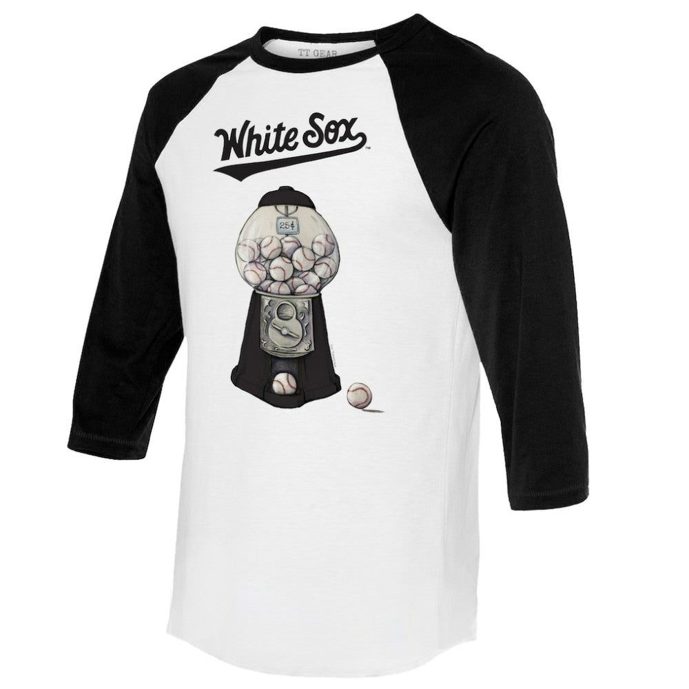 Chicago White Sox Tiny Turnip Women's Gumball Machine 3/4-Sleeve Raglan T-Shirt Near Me