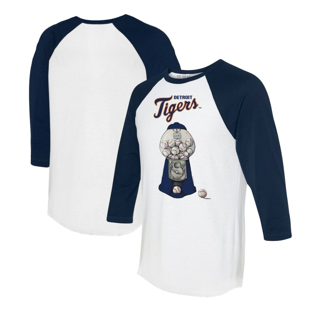 Detroit Tigers Tiny Turnip Women's Gumball Machine 3/4-Sleeve Raglan T-Shirt Sale