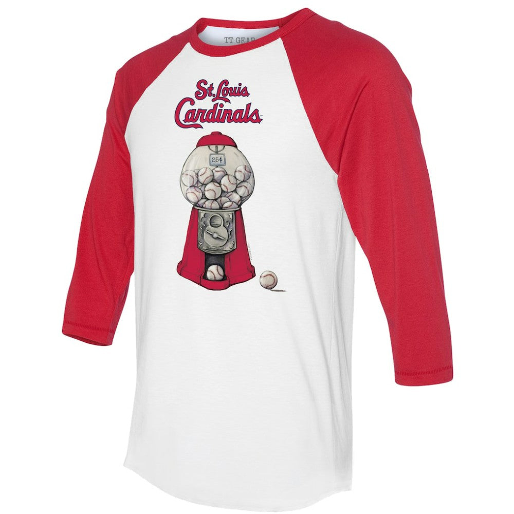 St. Louis Cardinals Tiny Turnip Women's Gumball Machine 3/4-Sleeve Raglan T-Shirt for sale