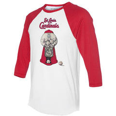 St. Louis Cardinals Tiny Turnip Women's Gumball Machine 3/4-Sleeve Raglan T-Shirt for sale