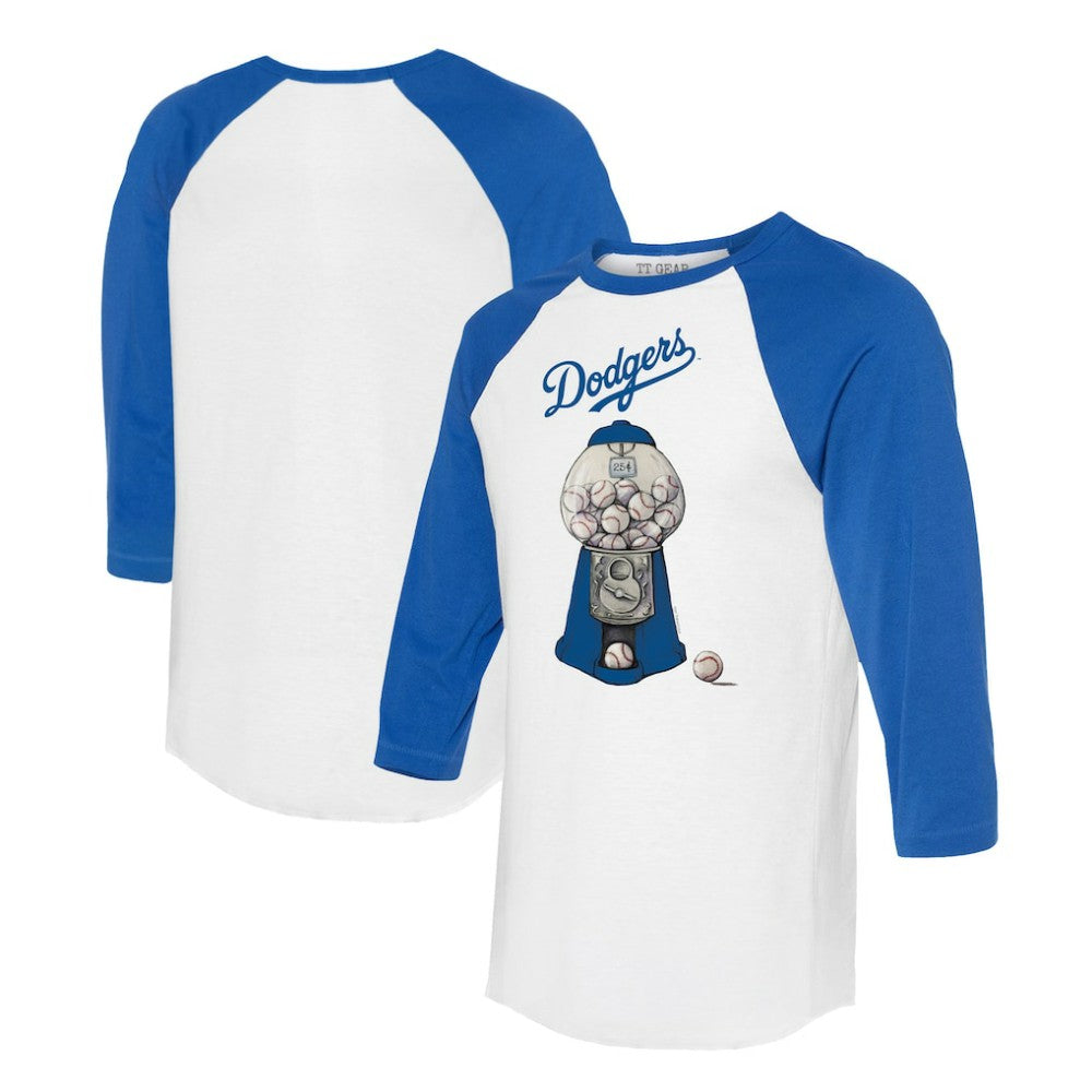 Los Angeles Dodgers Tiny Turnip Women's Gumball Machine 3/4-Sleeve Raglan T-Shirt Online