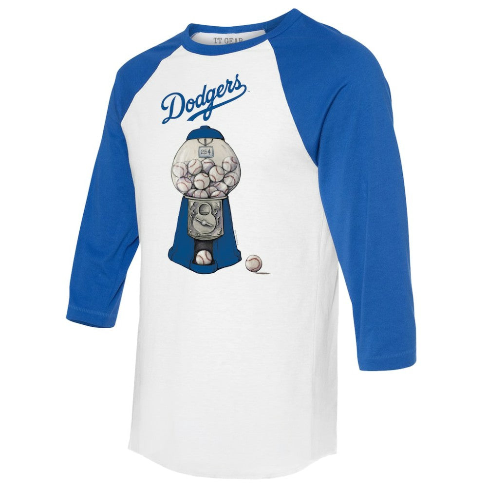 Los Angeles Dodgers Tiny Turnip Women's Gumball Machine 3/4-Sleeve Raglan T-Shirt Online