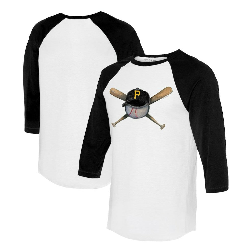 Pittsburgh Pirates Tiny Turnip Women's Hat Crossbats 3/4-Sleeve Raglan T-Shirt Discount
