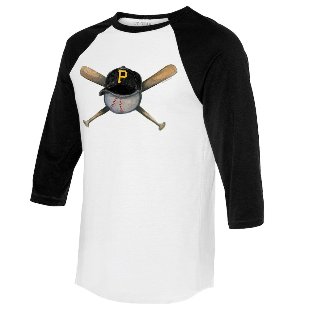 Pittsburgh Pirates Tiny Turnip Women's Hat Crossbats 3/4-Sleeve Raglan T-Shirt Discount