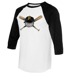 Pittsburgh Pirates Tiny Turnip Women's Hat Crossbats 3/4-Sleeve Raglan T-Shirt Discount