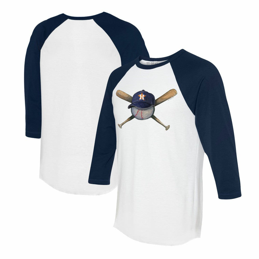 Houston Astros Tiny Turnip Women's Hat Crossbats 3/4-Sleeve Raglan T-Shirt Discount