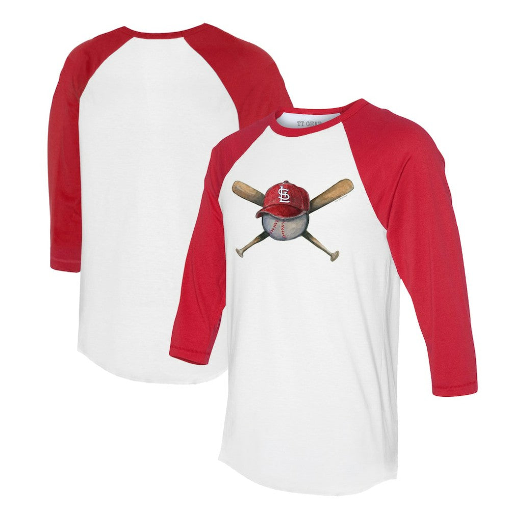 St. Louis Cardinals Tiny Turnip Women's Hat Crossbats 3/4-Sleeve Raglan T-Shirt Discount