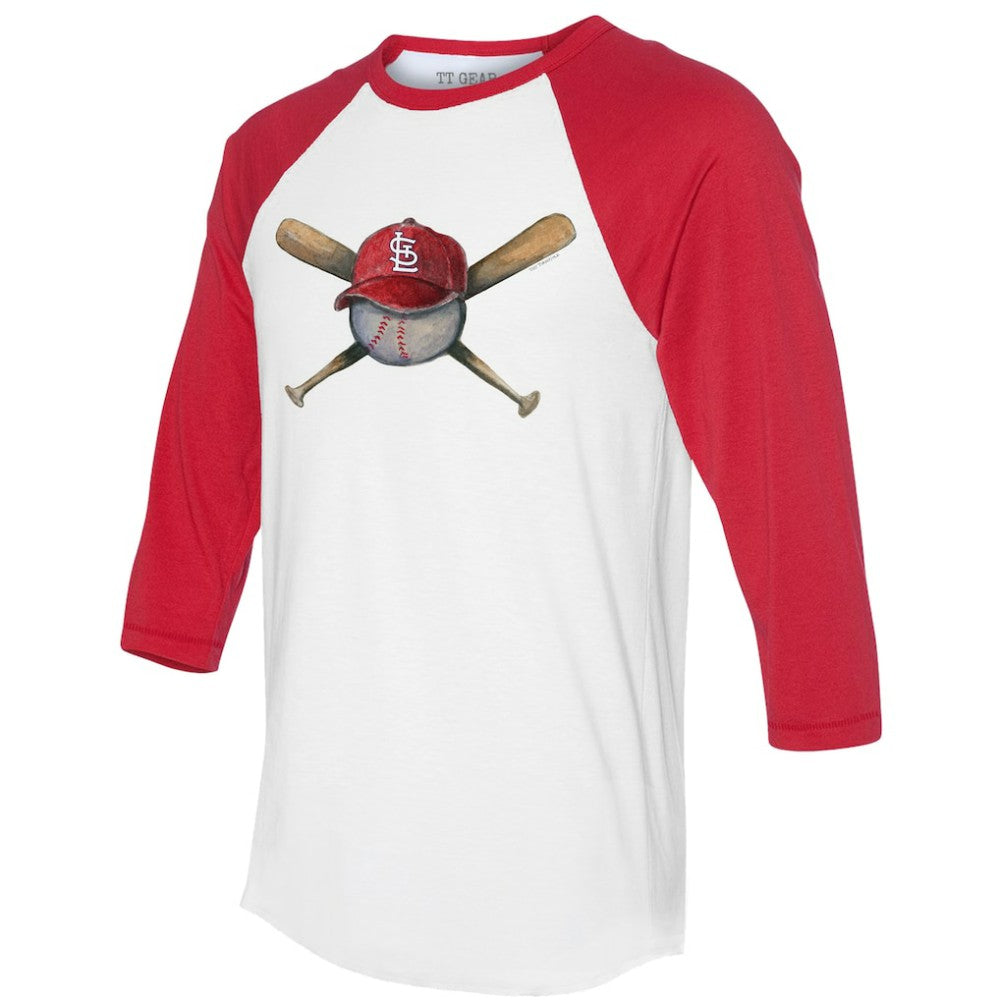 St. Louis Cardinals Tiny Turnip Women's Hat Crossbats 3/4-Sleeve Raglan T-Shirt Discount