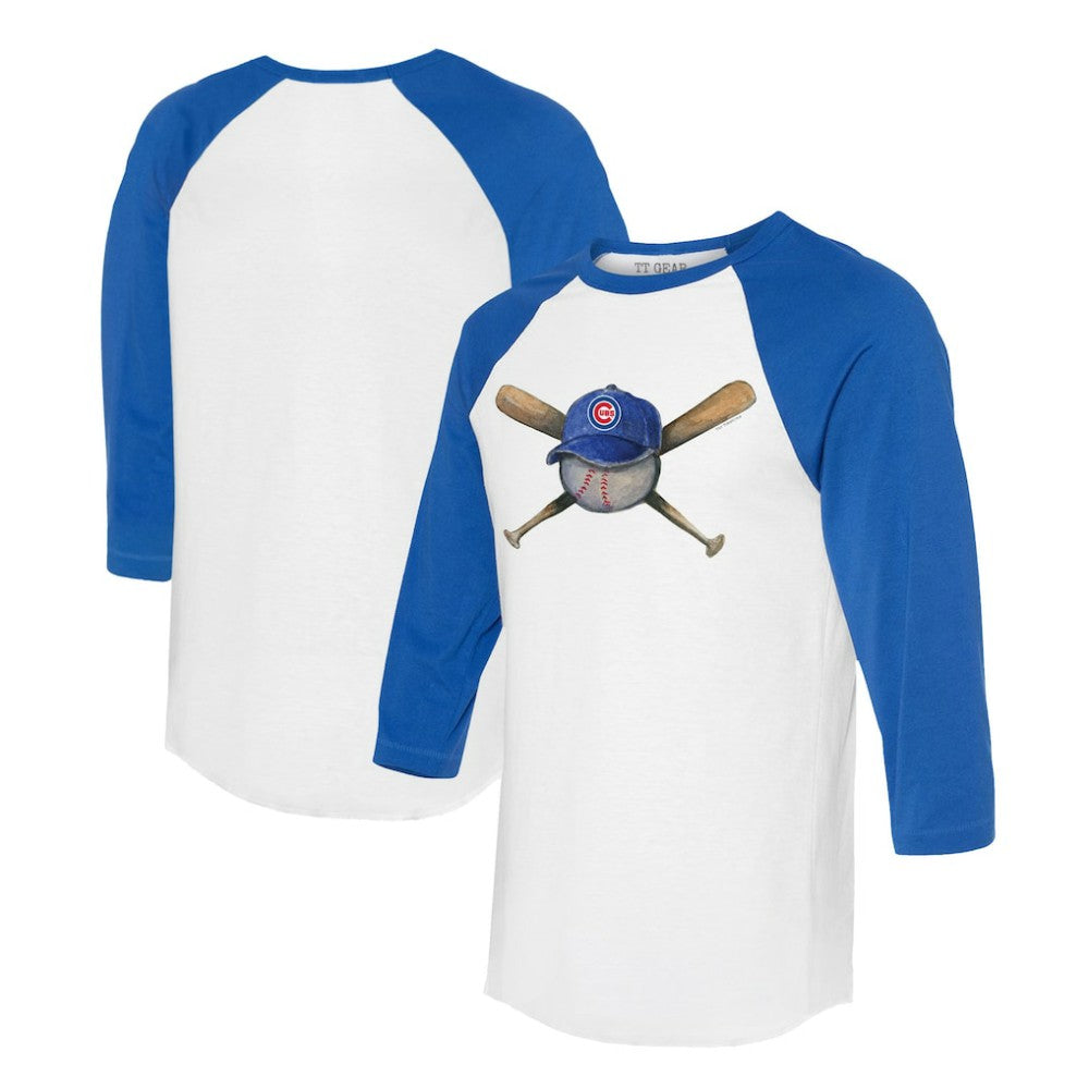 Chicago Cubs Tiny Turnip Women's Hat Crossbats 3/4-Sleeve Raglan T-Shirt Online