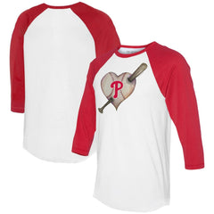Philadelphia Phillies Tiny Turnip Women's Heart Bat 3/4-Sleeve Raglan T-Shirt Near Me