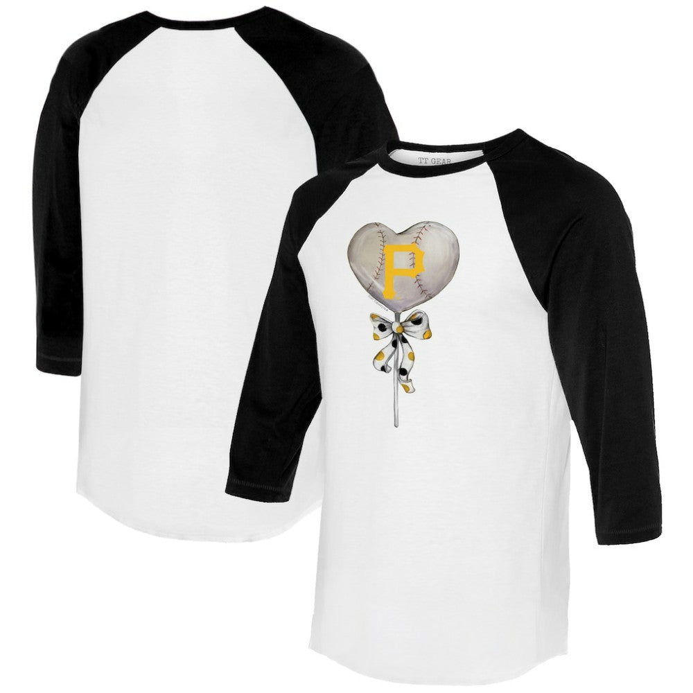 Pittsburgh Pirates Tiny Turnip Women's Heart Lolly 3/4-Sleeve Raglan T-Shirt Discount