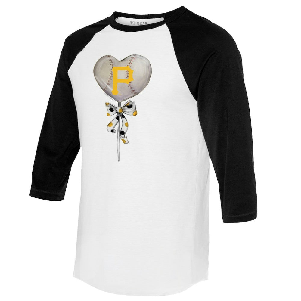 Pittsburgh Pirates Tiny Turnip Women's Heart Lolly 3/4-Sleeve Raglan T-Shirt Discount