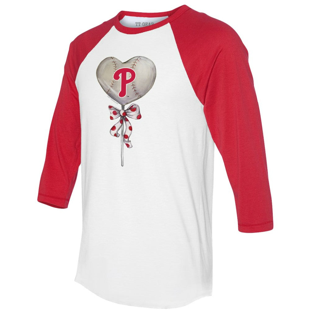 Philadelphia Phillies Tiny Turnip Women's Heart Lolly 3/4-Sleeve Raglan T-Shirt Near Me