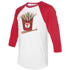 Philadelphia Phillies Tiny Turnip Women's Hot Bats 3/4-Sleeve Raglan T-Shirt Sale