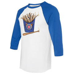 Chicago Cubs Tiny Turnip Women's Hot Bats 3/4-Sleeve Raglan T-Shirt Outlet