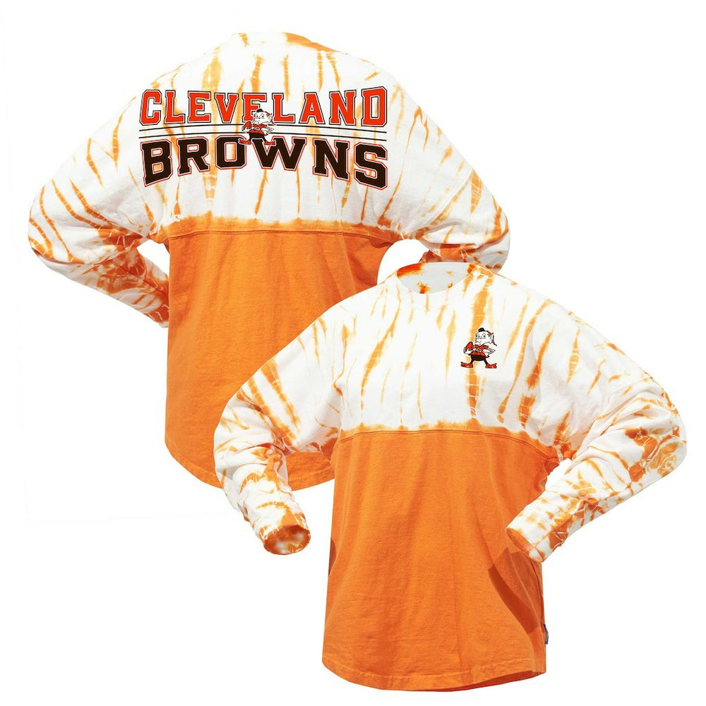 Cleveland Browns Women's Vintage Bamboo Spirit Jersey Long Sleeve T-Shirt - Orange - Fanatics