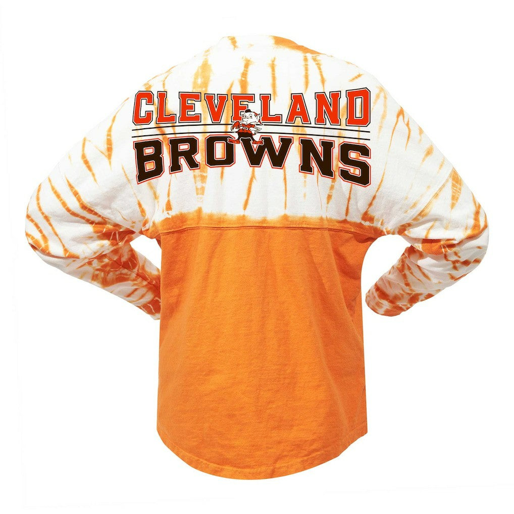 Cleveland Browns Women's Vintage Bamboo Spirit Jersey Long Sleeve T-Shirt - Orange - Fanatics