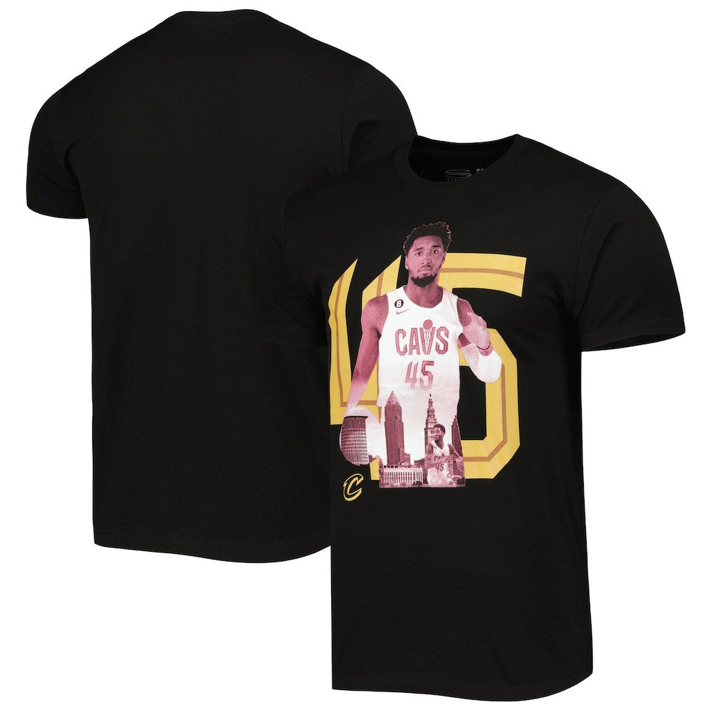 Donovan Mitchell Cleveland Cavaliers Stadium Essentials Player Metro T-Shirt Black
