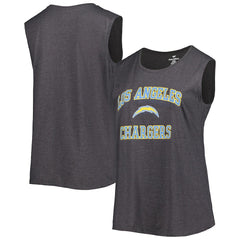 Los Angeles Chargers Women's Plus Size Tank Top - Heather Charcoal - Fanatics
