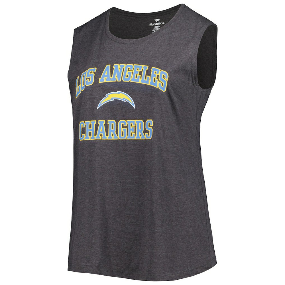 Los Angeles Chargers Women's Plus Size Tank Top - Heather Charcoal - Fanatics