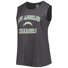 Los Angeles Chargers Women's Plus Size Tank Top - Heather Charcoal - Fanatics