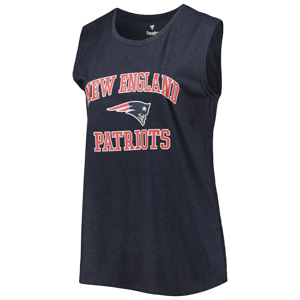 New England Patriots Women's Plus Size Tank Top - Heather Navy - Fanatics
