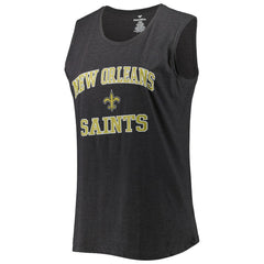 New Orleans Saints Women's Plus Size Tank Top - Heather Charcoal - Fanatics