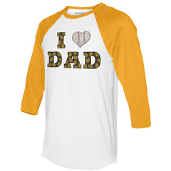 San Diego Padres Tiny Turnip Women's I Love Dad 3/4-Sleeve Raglan T-Shirt for sale