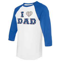 Chicago Cubs Tiny Turnip Women's I Love Dad 3/4-Sleeve Raglan T-Shirt Online