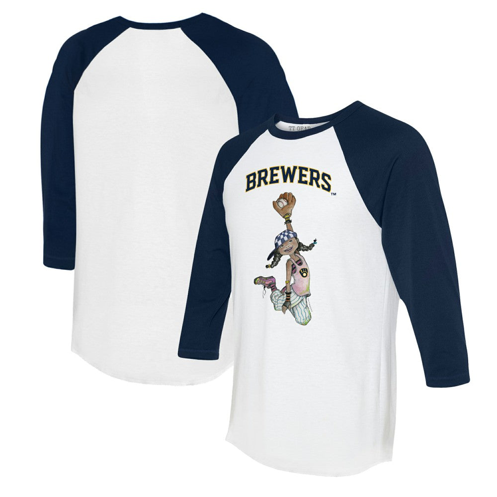 Milwaukee Brewers Tiny Turnip Women's Jada 3/4-Sleeve Raglan T-Shirt Online