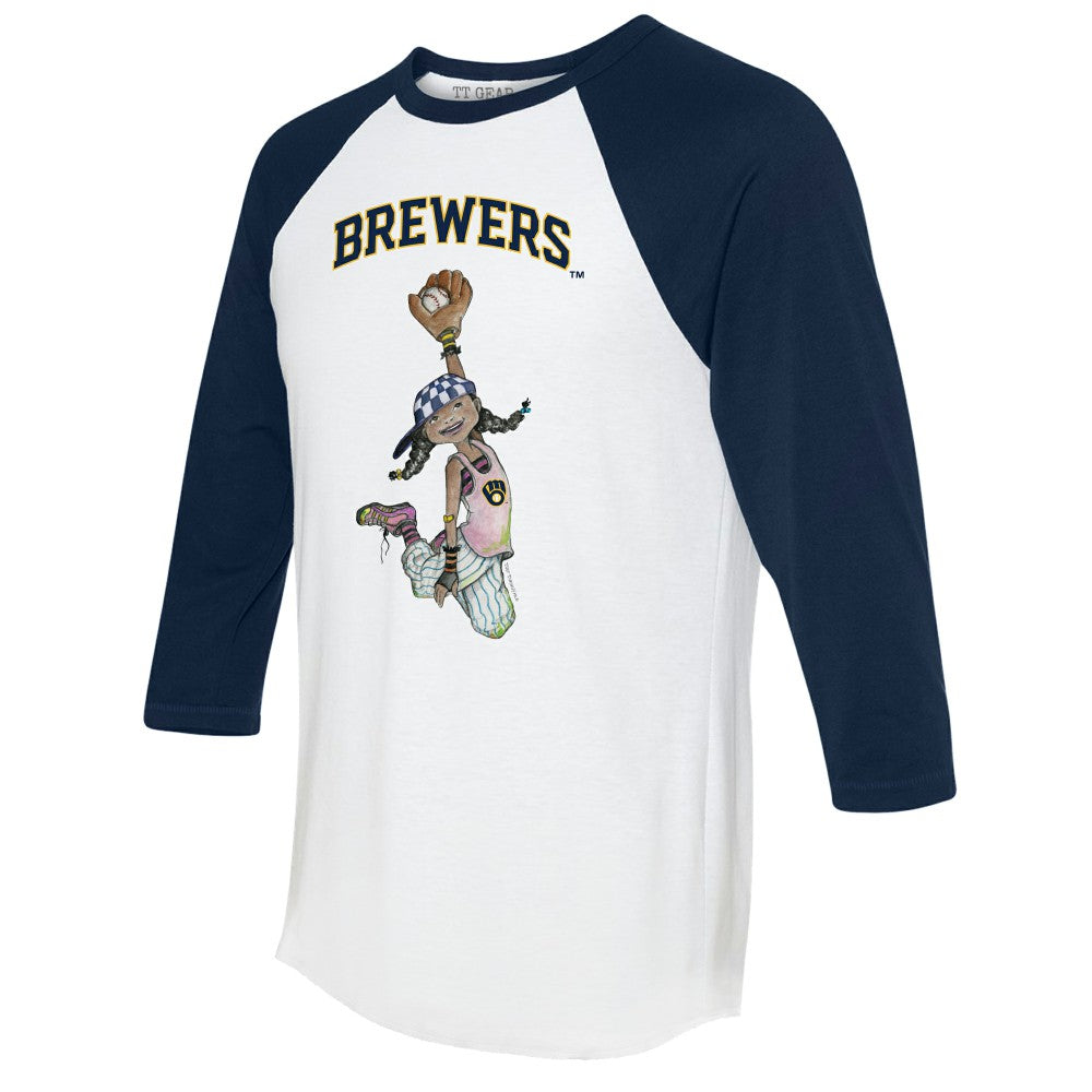 Milwaukee Brewers Tiny Turnip Women's Jada 3/4-Sleeve Raglan T-Shirt Online