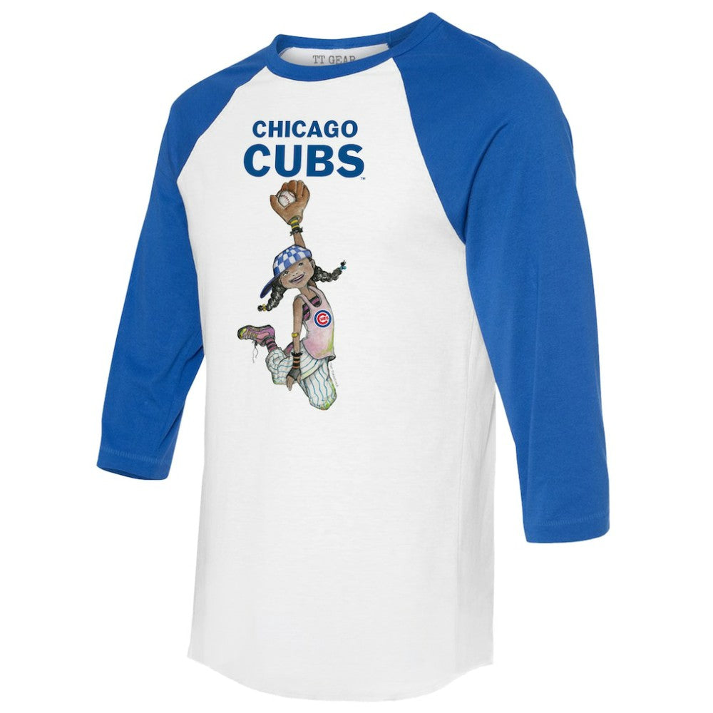Chicago Cubs Tiny Turnip Women's Jada 3/4-Sleeve Raglan T-Shirt Sale