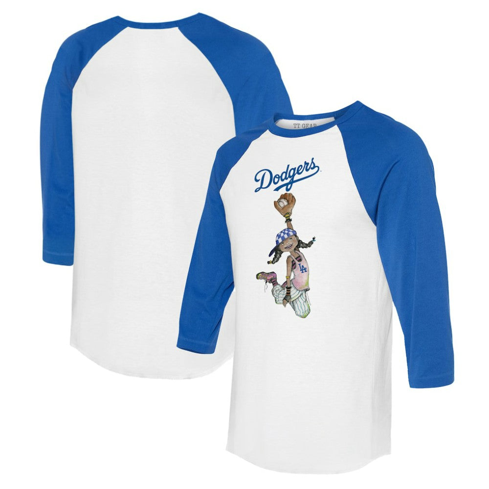 Los Angeles Dodgers Tiny Turnip Women's Jada 3/4-Sleeve Raglan T-Shirt Near Me