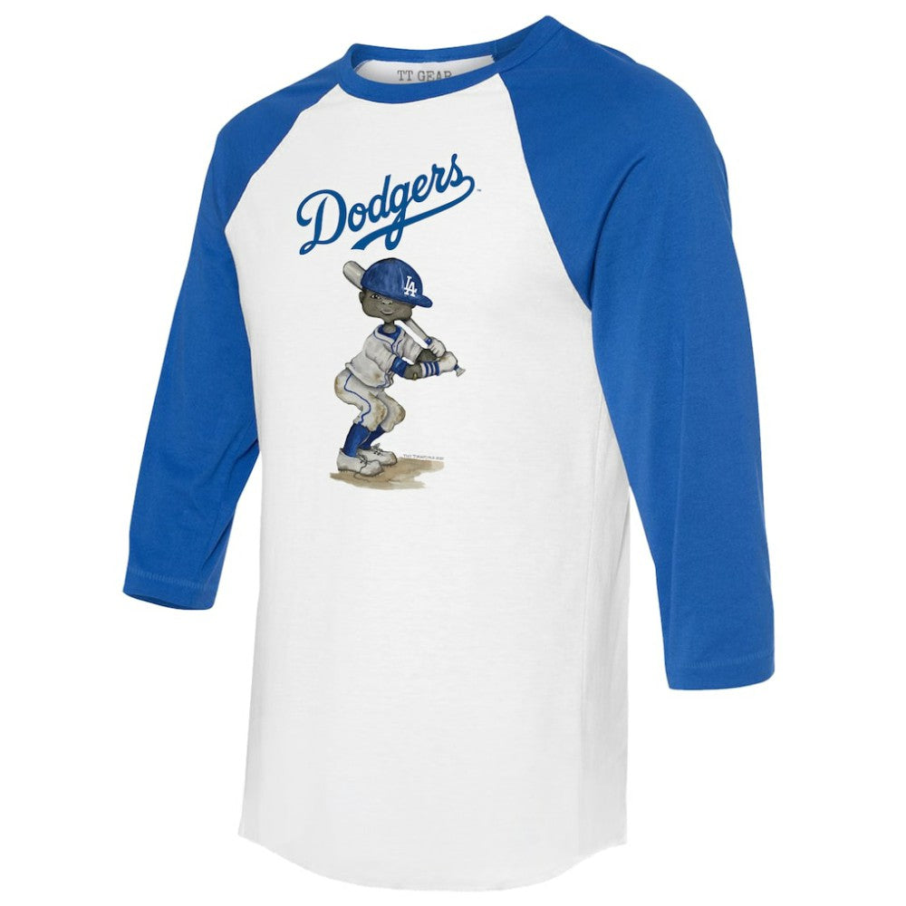 Los Angeles Dodgers Tiny Turnip Women's James 3/4-Sleeve Raglan T-Shirt for sale