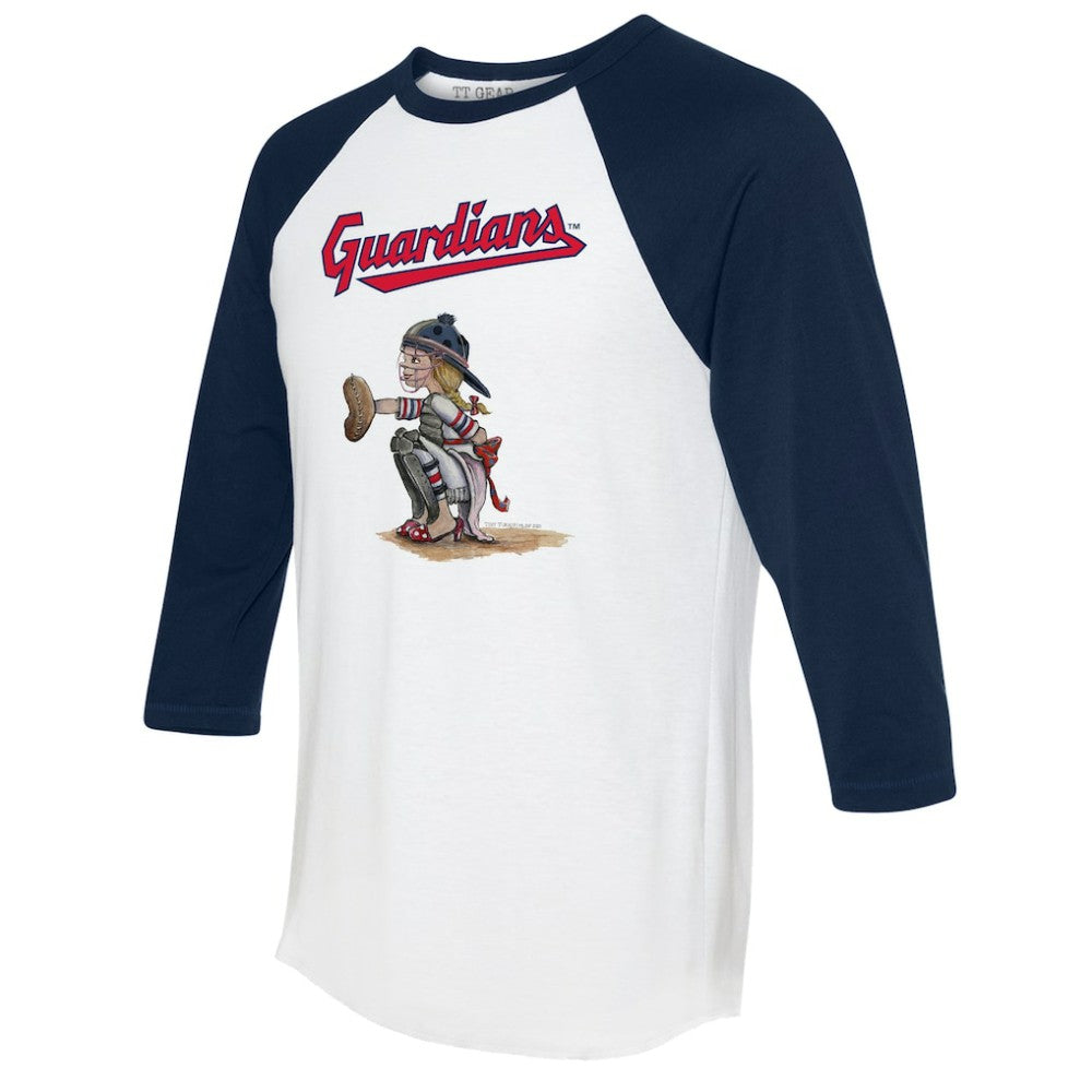 Cleveland Guardians Tiny Turnip Women's Kate 3/4-Sleeve Raglan T-Shirt Discount