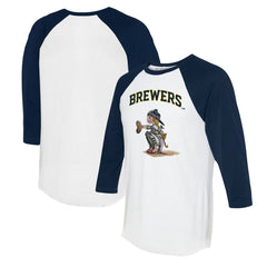 Milwaukee Brewers Tiny Turnip Women's Kate 3/4-Sleeve Raglan T-Shirt Outlet