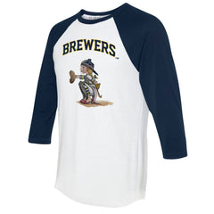 Milwaukee Brewers Tiny Turnip Women's Kate 3/4-Sleeve Raglan T-Shirt Outlet