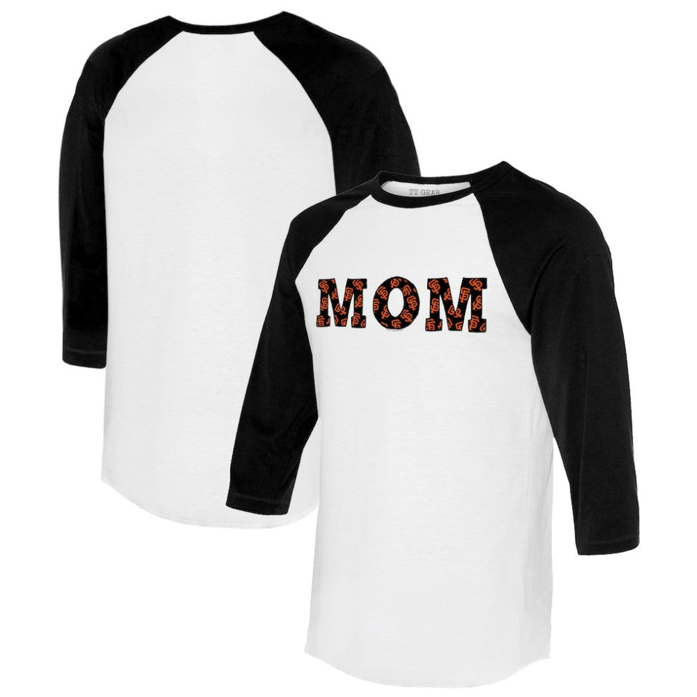 San Francisco Giants Tiny Turnip Women's Logo Mom 3/4-Sleeve Raglan T-Shirt Outlet