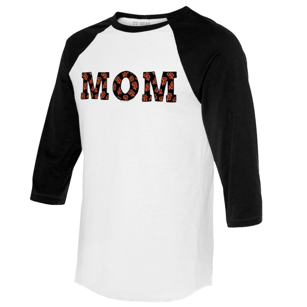San Francisco Giants Tiny Turnip Women's Logo Mom 3/4-Sleeve Raglan T-Shirt Outlet